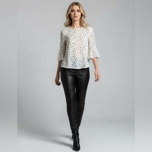 dv dolce vita  polka dot open back blouse